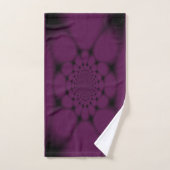 Papillon Violet Noir Pétales (Serviette à main)
