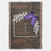 Papillon violet rustique - Couverture de lancer pe (devant Vertical)