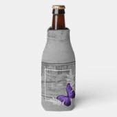 Papillon violet Rustique Glacière de bouteille per (Bottle Devant)