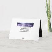 Papillon violet sur la carte d'anniversaire Black (Dos)