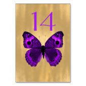 Papillon violet sur Mariage d'or Carte Numéro de t (Par défaut)