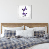 Papillon violet toile florale Imprimer (Insitu(Chambre))