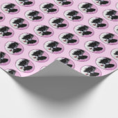 Papillon (wit en zwart) schilderen - Dog Art Cadeaupapier (Hoek)