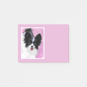 Papillon (wit en zwart) schilderen - Dog Art Post-it® Notes