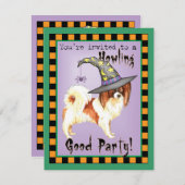 Papillon Witch uitnodiging (Voorkant / Achterkant)