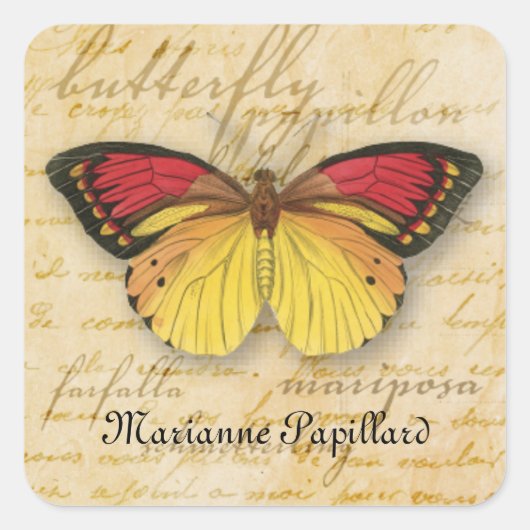 Papillon Words Sticker (Voorkant)