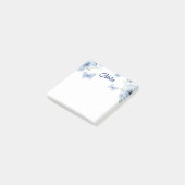 Papillons à l'aquarelle bleue florale - Post-it (Incliné)