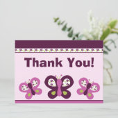 Papillons à prune sucre #2 Carte de remerciements (Debout devant)