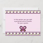 Papillons à prune sucre #2 Carte de remerciements (Dos)