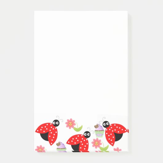 Papillons adhésifs Post-it Fleur Cupcake (Devant)