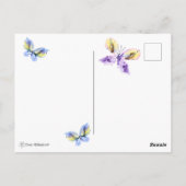 Papillons aquarelle art Carte postale (Dos)