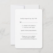 Papillons aquarelle bleue mariage RSVP (Dos)