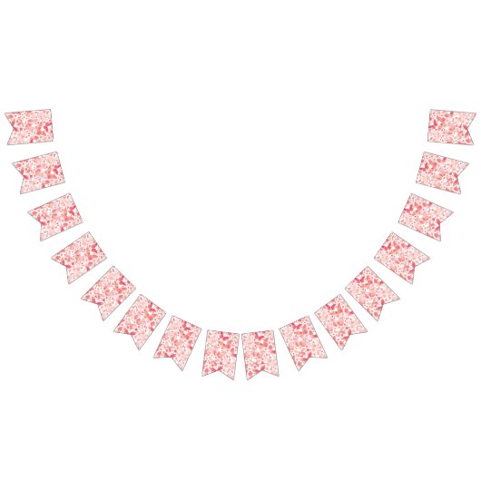 Papillons Aquarelle Corail Pink Bunts Drapeaux (Tout)