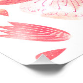 Papillons Aquarelle Coral rose Photo Imprimer (Coin)