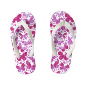 Papillons Aquarelle Les tongs de l'enfant rose (Semelle)