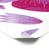 Papillons Aquarelle Magenta Pink Photo Impression (Coin)