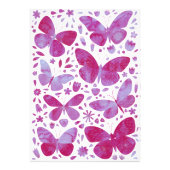 Papillons Aquarelle Magenta Pink Photo Impression (Devant)