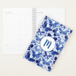 Papillons Aquarelle Monogramme Bleu<br><div class="desc">Peinture à papillon couleur bleu et blanc Indigo avec une initiale monogramme moderne que vous pouvez changer pour personnaliser. Art original de Nic Squirrell.</div>