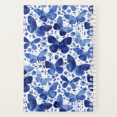 Papillons Aquarelle Monogramme Bleu (Dos)