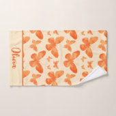 Papillons aquarelle orange (Serviette à main)
