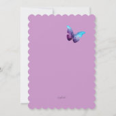 Papillons Aquarelle Photo Invitation (Dos)