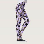 Papillons Aquarelle violet Leggings (Droite)