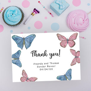 Papillons aquarelles - merci le genre révèle