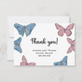 Papillons aquarelles - merci le genre révèle (Devant)