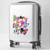 Papillons arc-en-ciel Sticker extra grand (Sur valise)