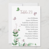 papillons aux fleurs violettes carte de siège (Devant)