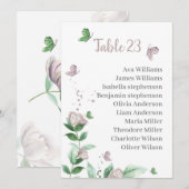 papillons aux fleurs violettes carte de siège (Devant / Derrière)