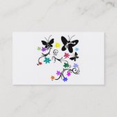 Papillons avec des fleurs en couleurs, cartes de (Dos)