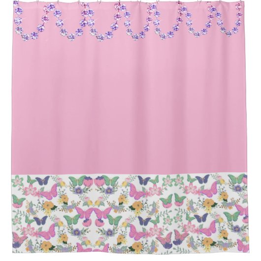 Papillons avec embellissement Douche rideau (Devant)