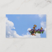 Papillons beagles Pansies Carte de visite (Dos)