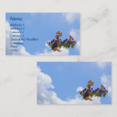 Papillons beagles Pansies Carte de visite (Devant / Derrière)