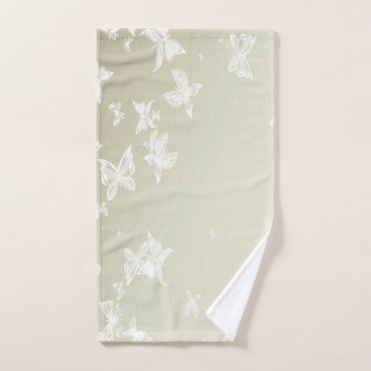 Papillons blancs (Serviette à main)