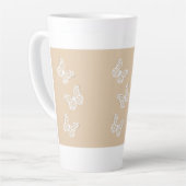 Papillons blancs Accueil Décor Latte Mug (Angle gauche)