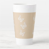Papillons blancs Accueil Décor Latte Mug (Devant)