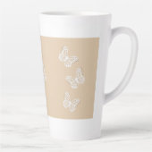 Papillons blancs Accueil Décor Latte Mug (Droite)