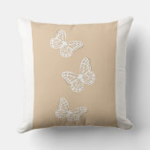 Papillons blancs Décor Jeter Coussins (Verso)