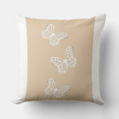 Papillons blancs Décor Jeter Coussins (Recto)