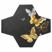 Papillons blancs et dorés (Plat)