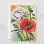Papillons blancs et rouges Carte Saint Valentin (Dos)
