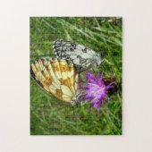 Papillons blancs marbrés Puzzle photo (Vertical)