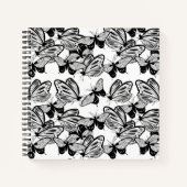 Papillons blancs noirs Sketchbook Journal (Devant)