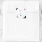 papillons bleu marine rouge autocollants floraux (Sac)