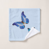 Papillons bleu Morpho (Gant de toilette)