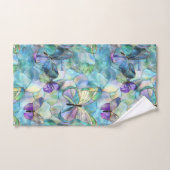 Papillons bleu pourpre turquoise (Serviette à main)