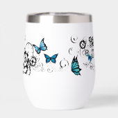 Papillons bleu Tribal Steampunk (Arrière)