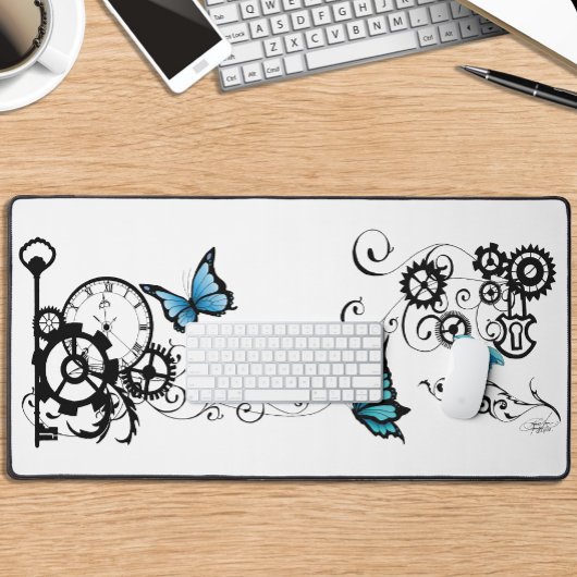 Papillons bleu Tribal Steampunk